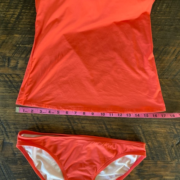 Michael Kors MK Charm Logo Orange Halter Tankini Swimsuit 2pc Set - Picture 6 of 13